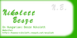 nikolett besze business card